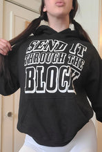 Load image into Gallery viewer, Send It Through The Block Hoodie Black & White Hoodie