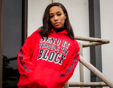 Load image into Gallery viewer, Send It Through The Block Limited Edition Black &amp; Red Hoodie
