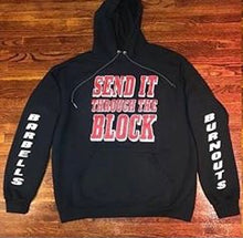 Load image into Gallery viewer, Send It Through The Block Limited Edition Red &amp; Black Hoodie
